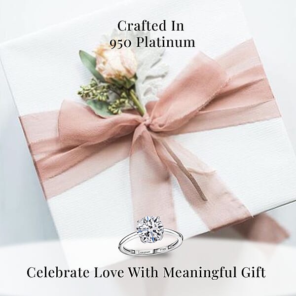 Shop Lc IGI Certified Luxuriant Lab Grown Diamond G VS 3.00 Ctw Ring In 950 Platinum