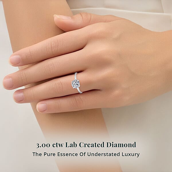 Shop Lc IGI Certified Luxuriant Lab Grown Diamond G VS 3.00 Ctw Ring In 950 Platinum