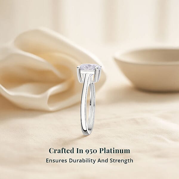 Shop Lc IGI Certified Luxuriant Lab Grown Diamond G VS 3.00 Ctw Ring In 950 Platinum