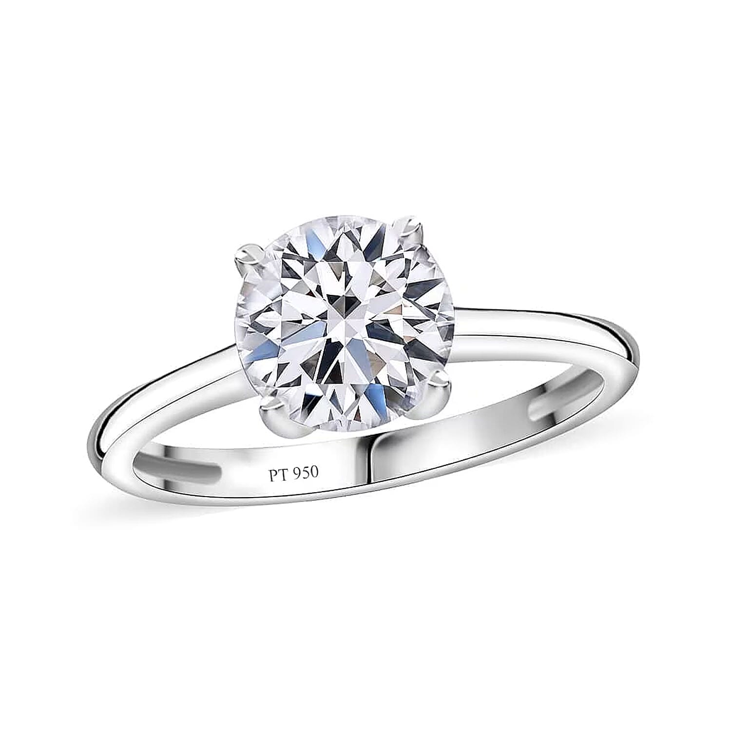 shop lc IGI Certified Luxuriant Lab Grown Diamond G VS 3.00 ctw Ring in 950 Platinum