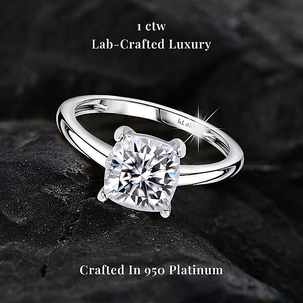 Shop Lc IGI Certified Luxuriant Lab Grown Diamond GH VS 1.00 Ctw Ring In 950 Platinum
