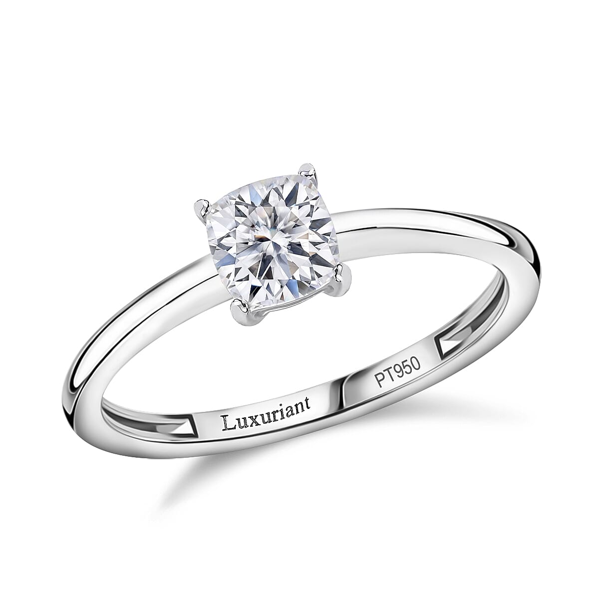 shop lc IGI Certified Luxuriant Lab Grown Diamond GH VS 1.00 ctw Ring in 950 Platinum