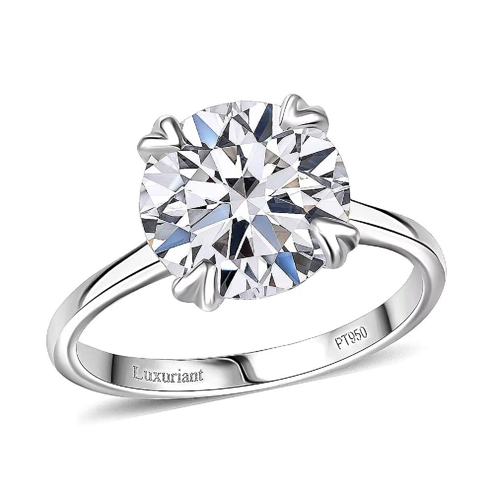 shop lc IGI Certified Luxuriant Lab Grown Diamond Lab Grown Blue Diamond Ring in 950 Platinum 5.00 ctw
