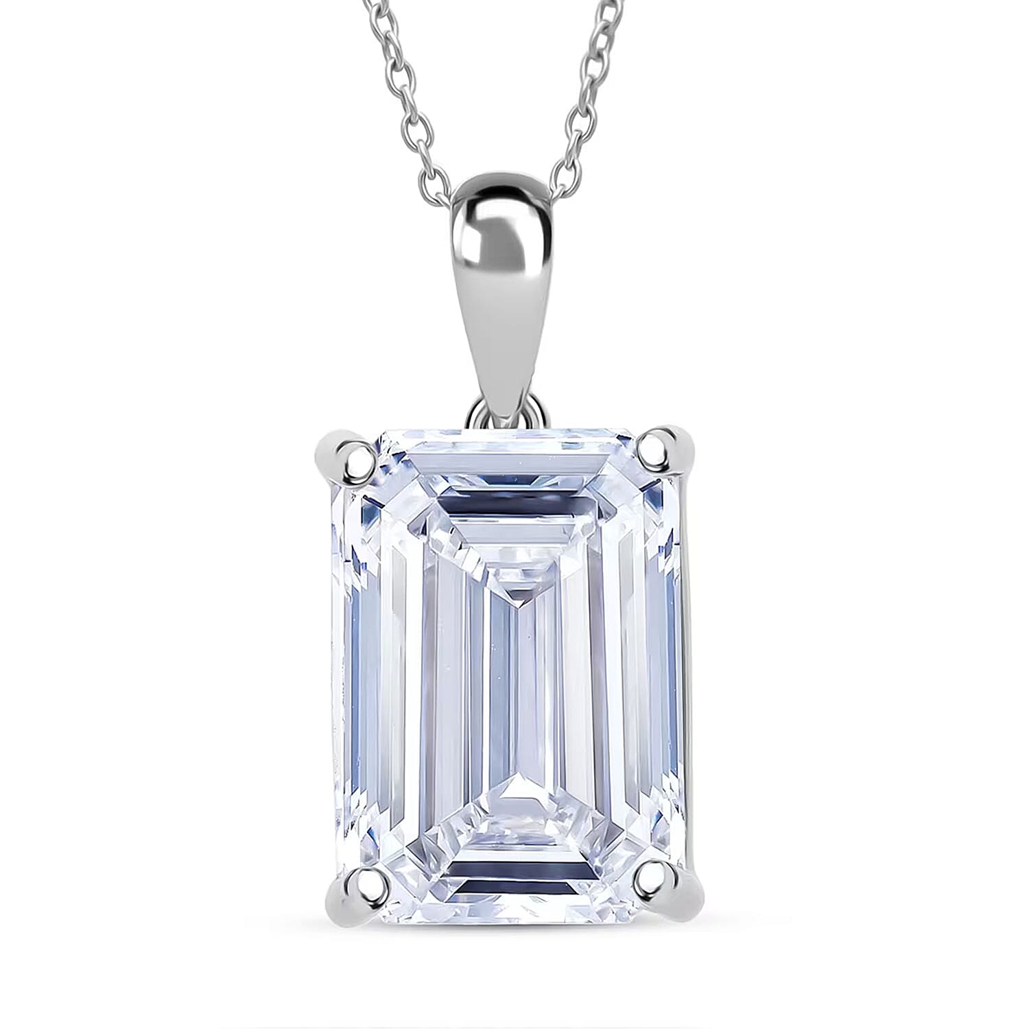 shop lc IGI Certified Luxuriant Lab Grown Diamond Pendant Necklace in 950 Platinum 10.10 ctw (20 Inches) (G VS)