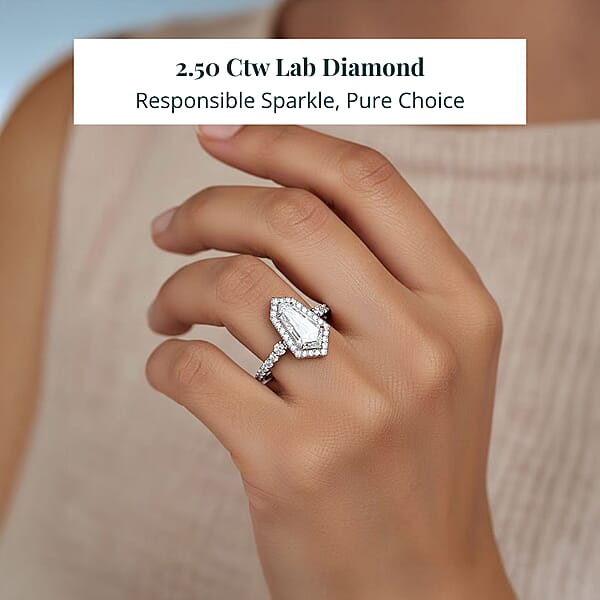 Shop Lc IGI Certified Luxuriant Lab Grown Diamond Ring In 950 Platinum 2.50 Ctw (E-F VS)