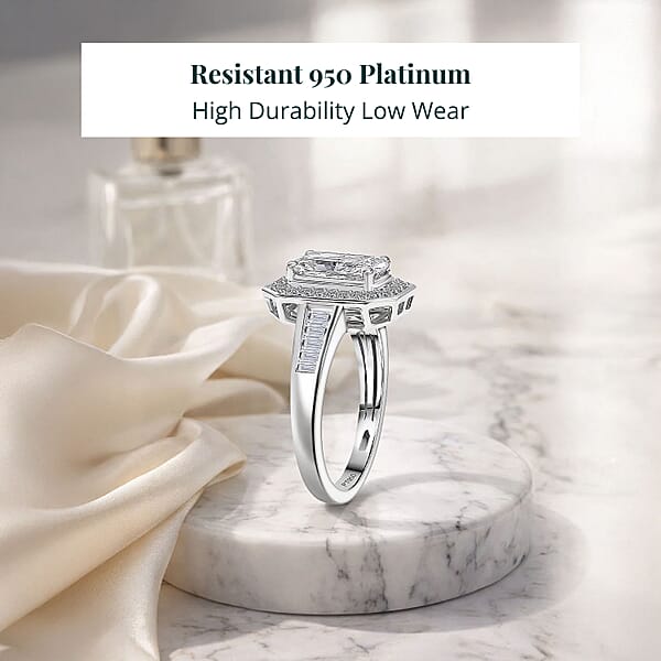 Shop Lc IGI Certified Luxuriant Lab Grown Diamond Ring In 950 Platinum 2.50 Ctw