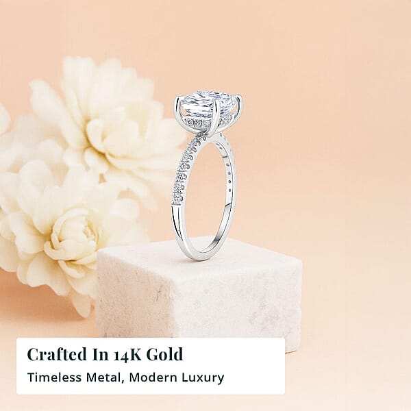 Shop Lc IGI Certified Luxuriant Lab Grown Diamond SI1-SI2 2.25 Ctw Ring In 14K White Gold