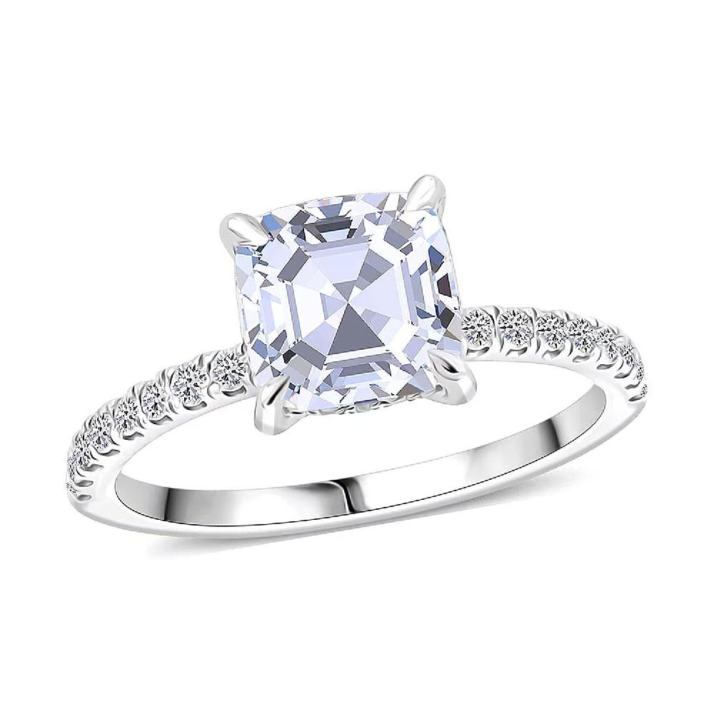 shop lc IGI Certified Luxuriant Lab Grown Diamond SI1-SI2 2.25 ctw Ring in 14K White Gold