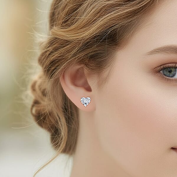 Shop Lc IGI Certified Luxuriant Lab Grown Diamond Solitaire Earrings In 950 Platinum 5.00 Ctw (E-F VS)