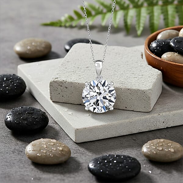 Shop Lc IGI Certified Luxuriant Lab Grown Diamond Solitaire Pendant Necklace In 950 Platinum 5.00 Ctw (20 Inches) (E-F VS)