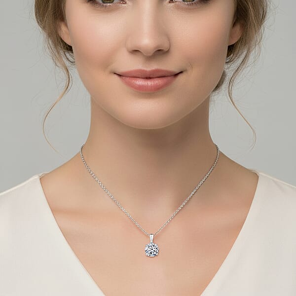 Shop Lc IGI Certified Luxuriant Lab Grown Diamond Solitaire Pendant Necklace In 950 Platinum 5.00 Ctw (20 Inches) (E-F VS)