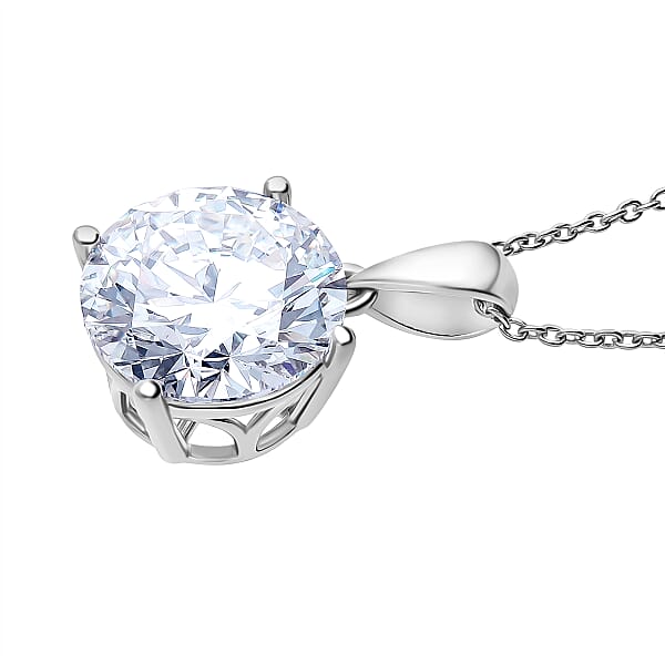 Shop Lc IGI Certified Luxuriant Lab Grown Diamond Solitaire Pendant Necklace In 950 Platinum 5.00 Ctw (20 Inches) (E-F VS)