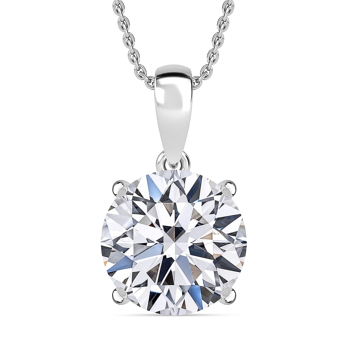 shop lc IGI Certified Luxuriant Lab Grown Diamond Solitaire Pendant Necklace in 950 Platinum 5.00 ctw (20 Inches) (E-F VS)