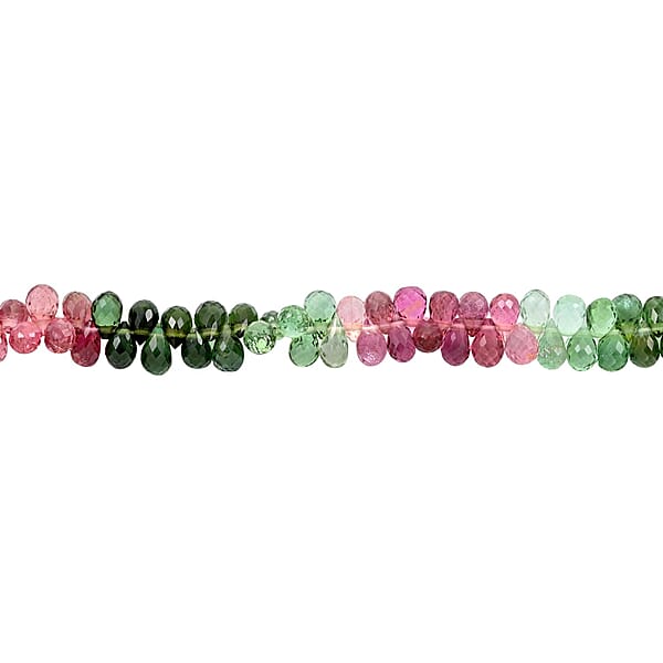Shop Lc Iliana 18K Yellow Gold AAA Multi-Tourmaline Beaded Graduated Bracelet (7-8In) 40.00 Ctw