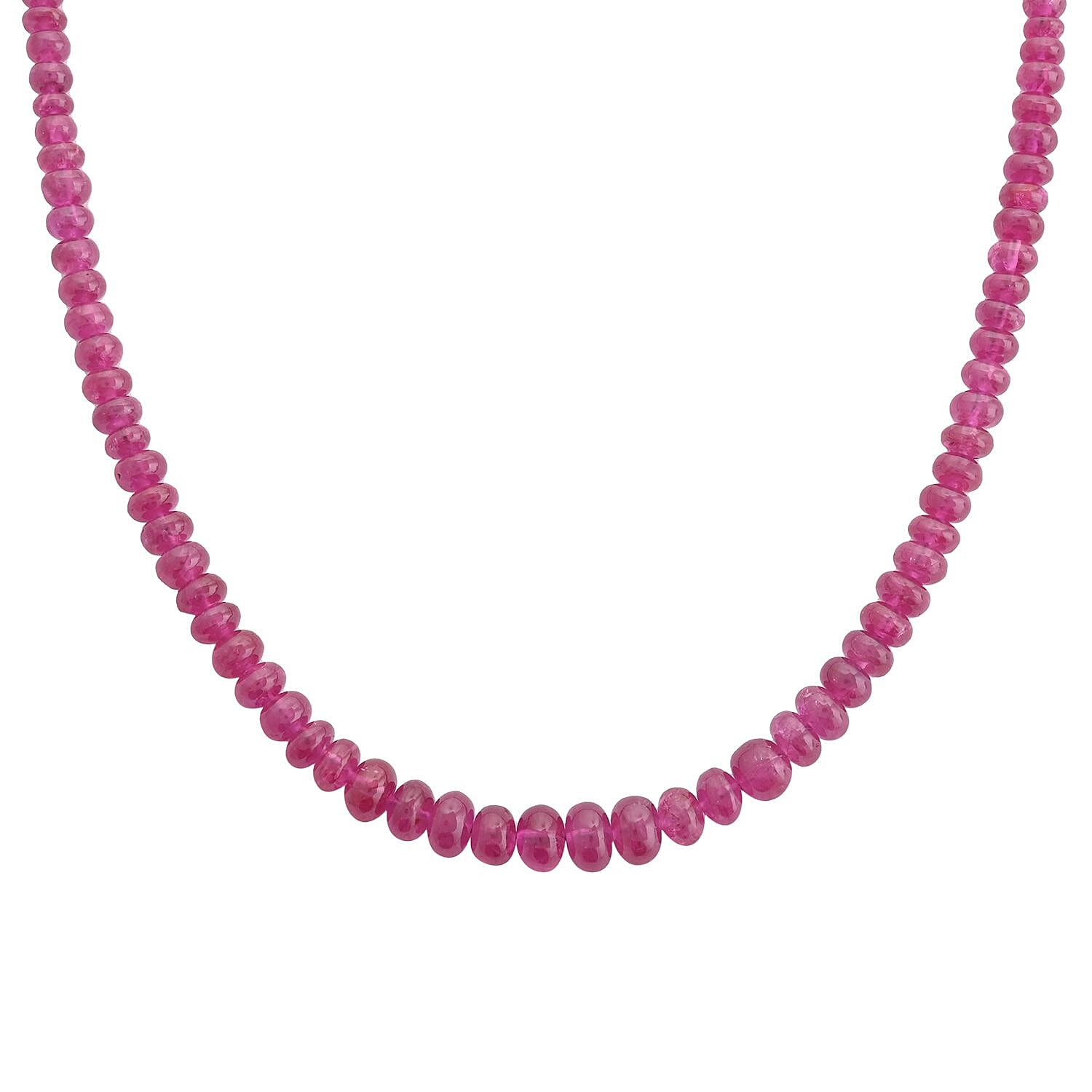 shop lc Iliana 18K Yellow Gold AAAA Montepuez Ruby Beaded Graduated Necklace 18 Inches 70.00 ctw