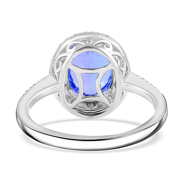 Shop Lc Iliana 2.95 Ctw AAA Tanzanite And Diamond G-H SI Ring In 18K White Gold With Appraised Certificate 4.37 Grams