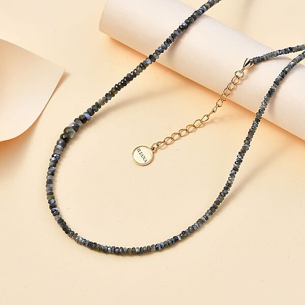 Shop Lc Iliana AAA Narsipatnam Alexandrite 30.00 Ctw Beaded Necklace 18-20 Inches In 18K Yellow Gold