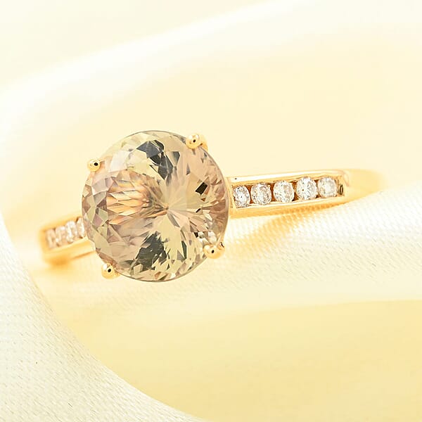 Shop Lc Iliana AAA Turkizite Diamond (G-H SI) Ring In 18K Yellow Gold 2.40 Ctw