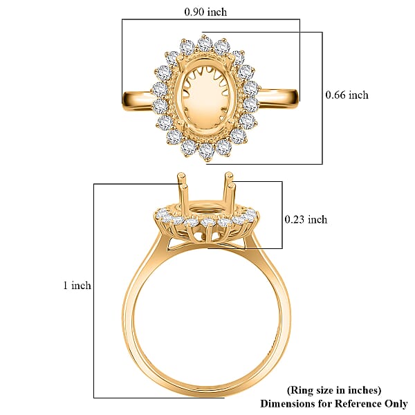Shop Lc Iliana Mounting Ring In 18K Yellow Gold 4.81 Grams