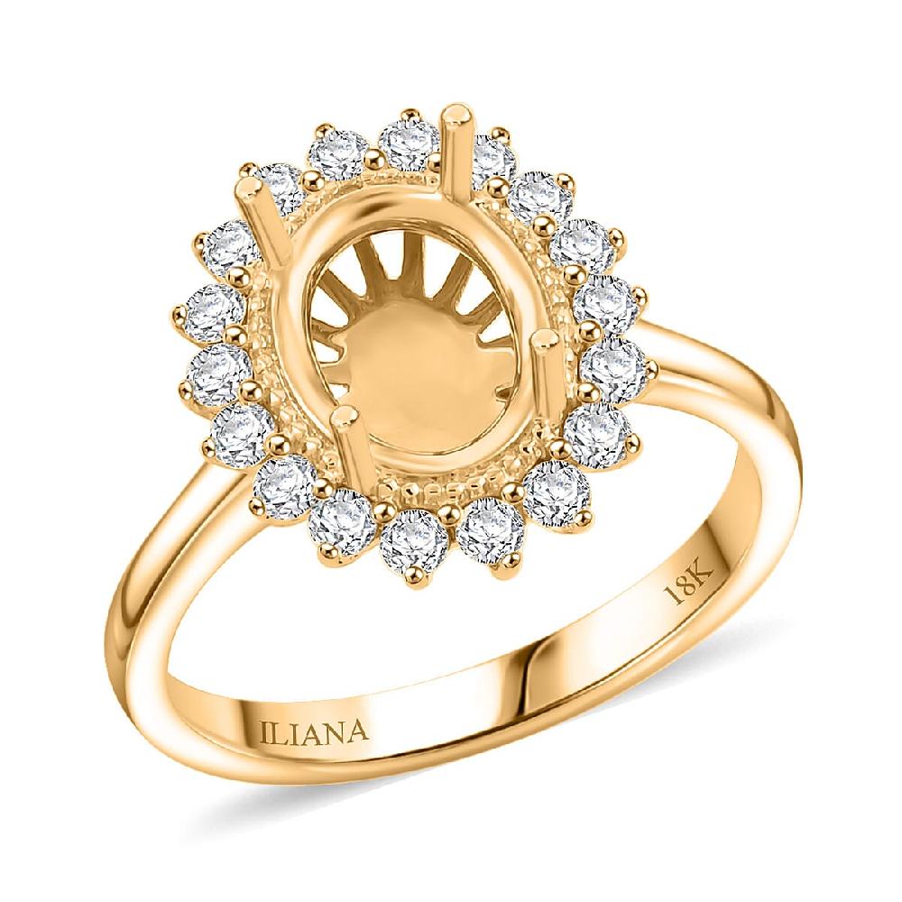shop lc Iliana Mounting Ring in 18K Yellow Gold 4.81 Grams