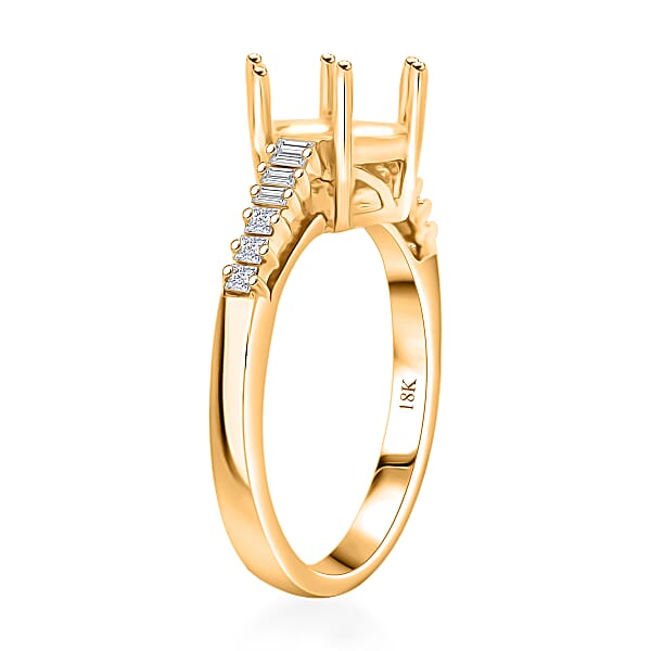 Shop Lc Iliana Mounting Ring In 18K Yellow Gold 5.10 Grams