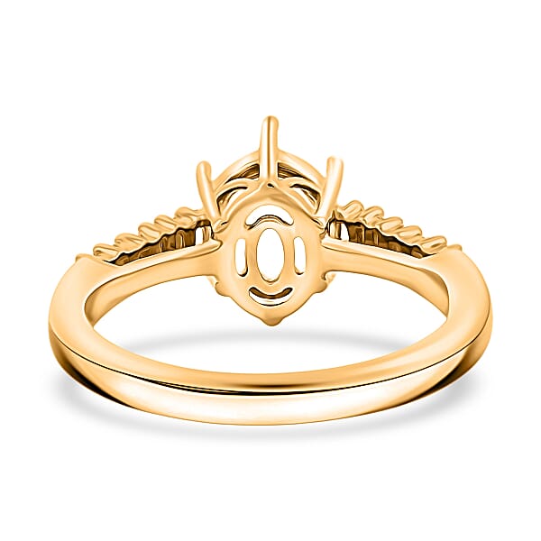 Shop Lc Iliana Mounting Ring In 18K Yellow Gold 5.10 Grams