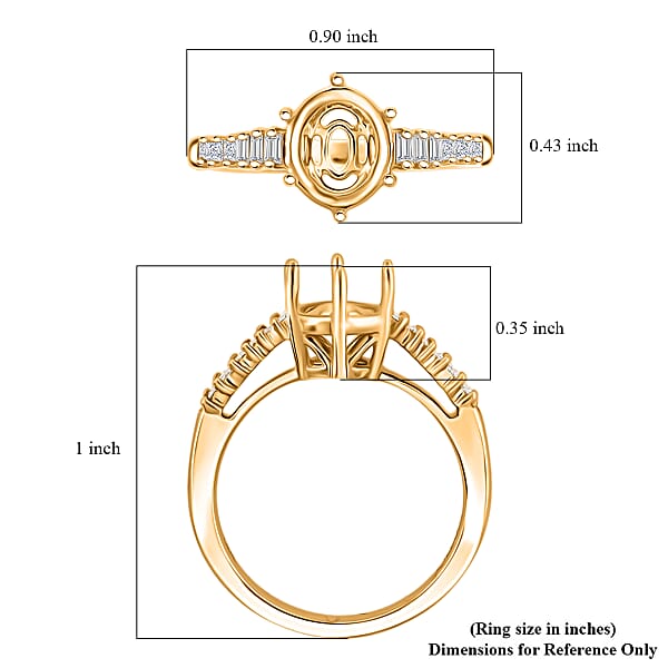 Shop Lc Iliana Mounting Ring In 18K Yellow Gold 5.10 Grams