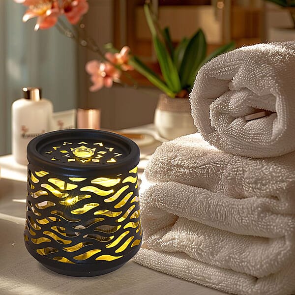 Shop Lc Indoor Wave Pattern Water Fountain With Warm Yellow LED Light