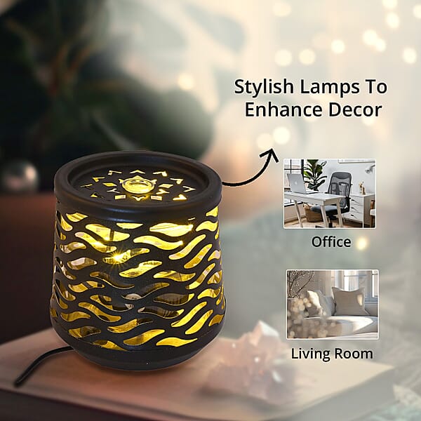 Shop Lc Indoor Wave Pattern Water Fountain With Warm Yellow LED Light