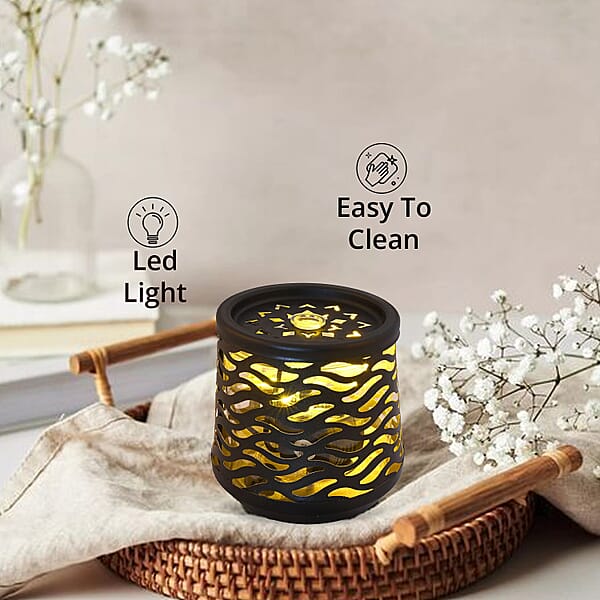 Shop Lc Indoor Wave Pattern Water Fountain With Warm Yellow LED Light