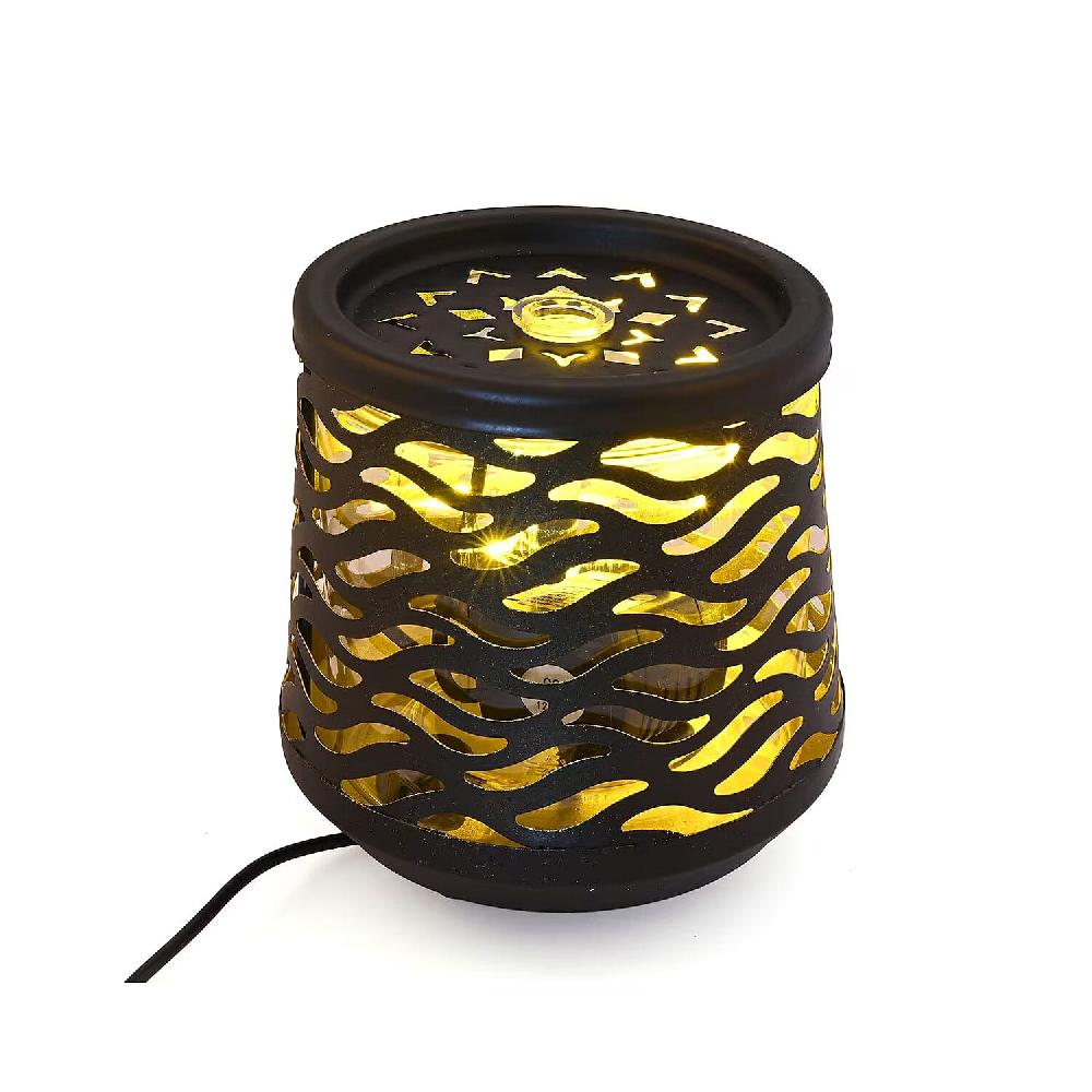 shop lc Indoor Wave Pattern Water Fountain with Warm Yellow LED Light