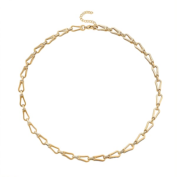 Shop Lc Interlocking Chain Necklace In ION Plated YG Stainless Steel 20 Inches