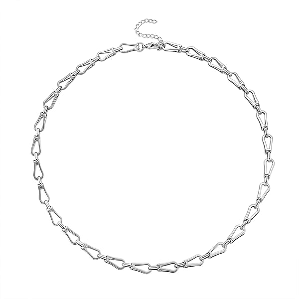 Shop Lc Interlocking Chain Necklace In Stainless Steel 20 Inches