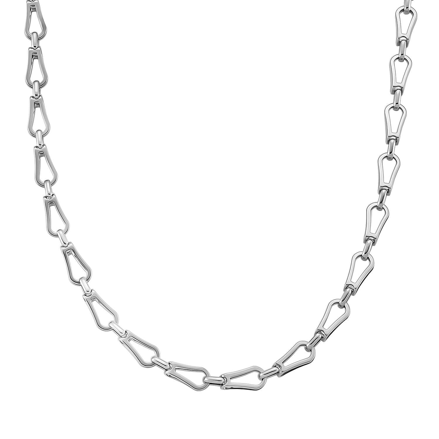 shop lc Interlocking Chain Necklace in Stainless Steel 20 Inches