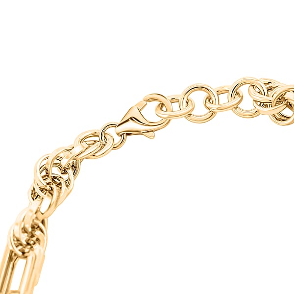 Shop Lc Italian 10K Yellow Gold Figaro Twist Bracelet (7.50 In) 5.10 Grams