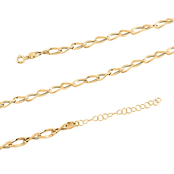 Shop Lc Italian 10K Yellow Gold Fiocco Breeze Necklace 18-20 Inches 4.2 Grams
