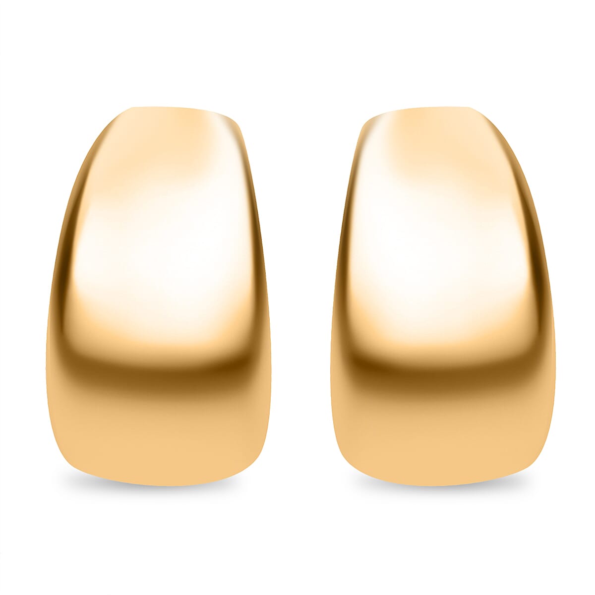 shop lc Italian 10K Yellow Gold Mirror Shield Earrings (2.47 g)