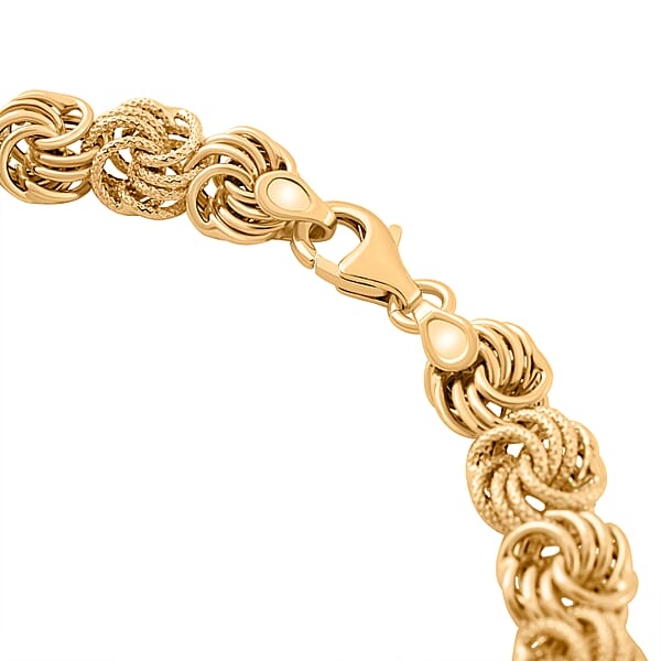 Shop Lc Italian 10K Yellow Gold Rosetta Link Bracelet (7.50 In) 4.44 Grams