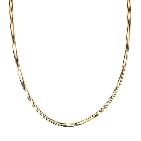 Shop Lc Italian 14K YG Over Sterling Silver Diamond-cut Dragon Tail Chain Necklace (20 Inches) (5.32 Grams)