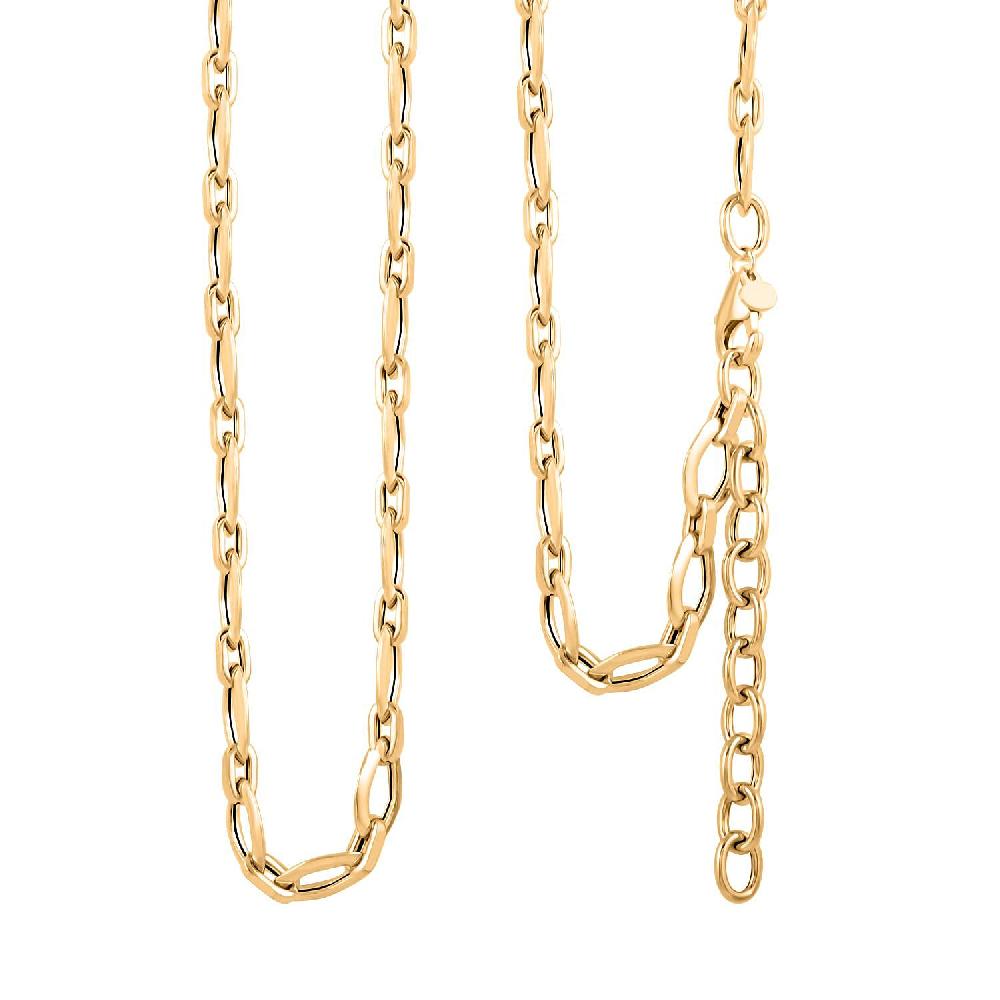 shop lc Italian 7mm Oval Marquise Kite Chain Necklace in 10K Yellow Gold 6 Grams 18-20 Inches