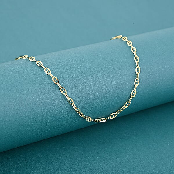 Shop Lc Italian Brillucci Chain Necklace In 14K Yellow Gold Over Sterling Silver 4.84 Grams 20 Inches