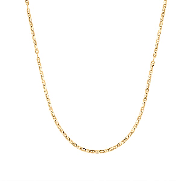 Shop Lc Italian Brillucci Chain Necklace In 14K Yellow Gold Over Sterling Silver 4.84 Grams 20 Inches
