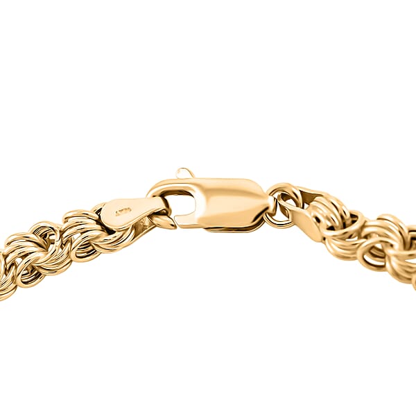 Shop Lc Italian Byzantine Links Chain Bracelet In 10K Yellow Gold (7.50 In) 4.60 Grams