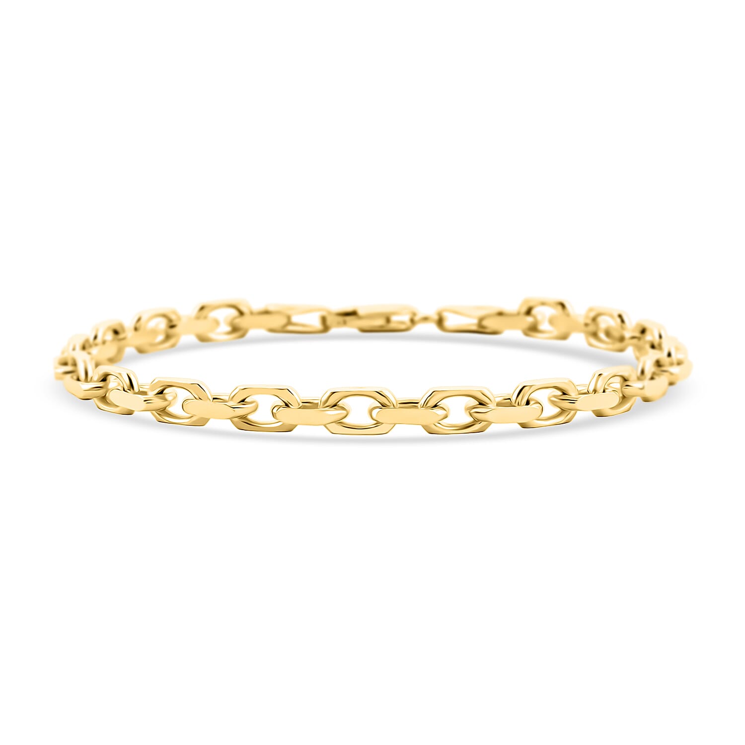 shop lc Italian Cable Link Chain Bracelet in 14K Yellow Gold Over Sterling Silver (7.50 In) 10.56 Grams