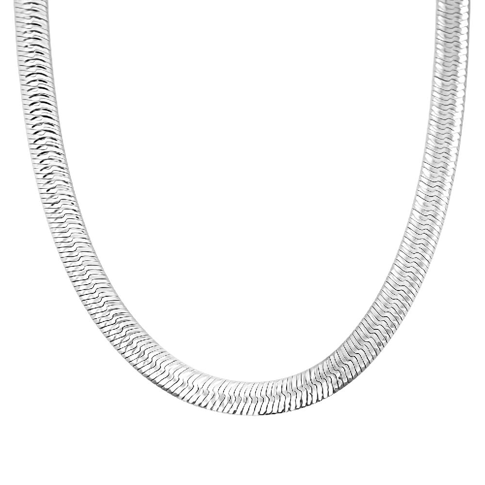 shop lc Italian Chain Necklace in Rhodium Over Sterling Silver 12.87 Grams 18 Inches