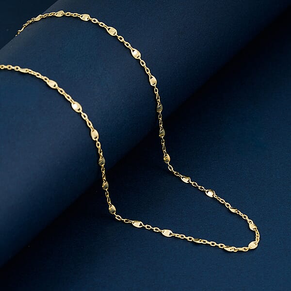 Shop Lc Italian Confetti Chain Necklace In 14K Yellow Gold Over Sterling Silver 2.63 Grams 20 Inches