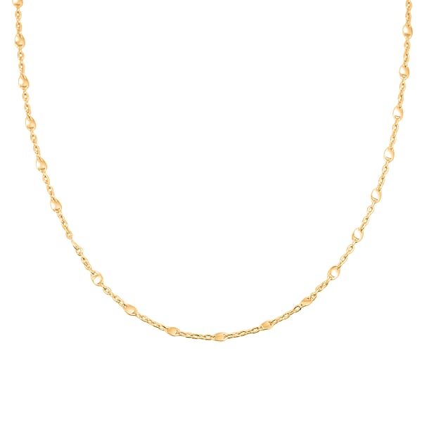 Shop Lc Italian Confetti Chain Necklace In 14K Yellow Gold Over Sterling Silver 2.63 Grams 20 Inches