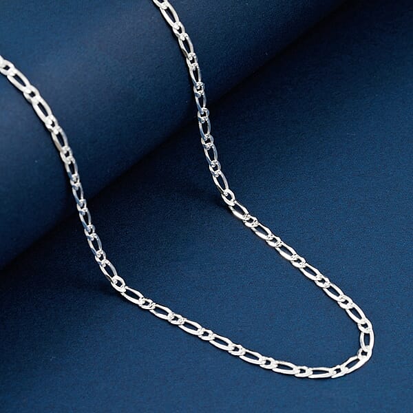 Shop Lc Italian Cuban Link Chain Necklace In Sterling Silver 5.70 Grams 24 Inches