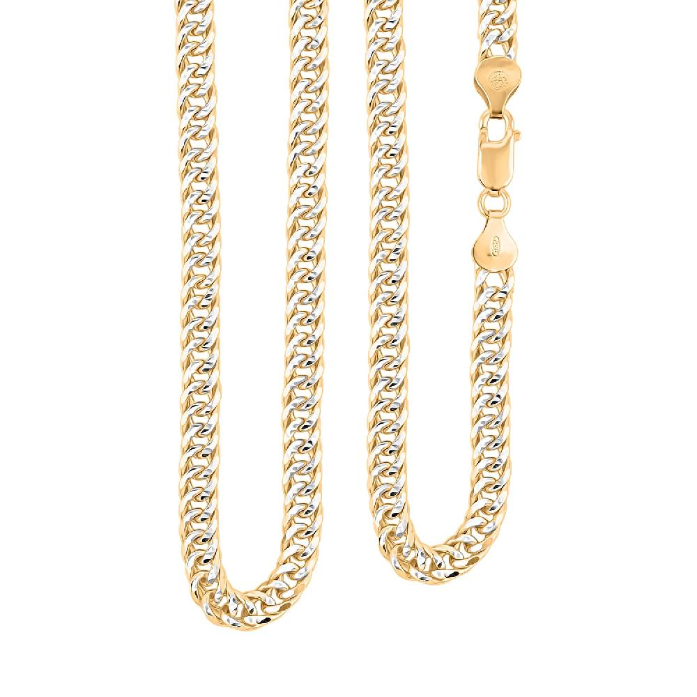 shop lc Italian Curb Chain Necklace in 14K YG Over and Sterling Silver 34.3 Grams 22 Inches