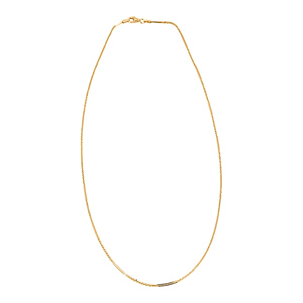Shop Lc Italian Diamond-cut Rock Chain Necklace In 14K Yellow Gold Over Sterling Silver 3.22 Grams 20 Inches